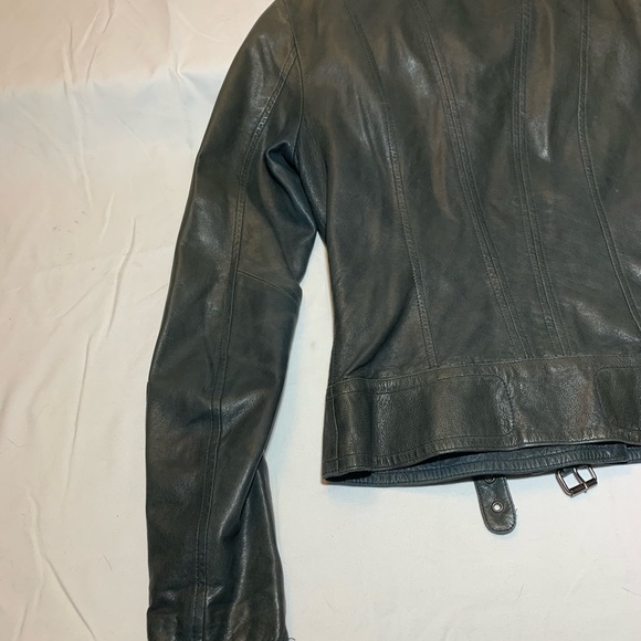 COPY - Stunning Mackage Lamb Leather Moto Biker Jacket - Picture 11 of 16